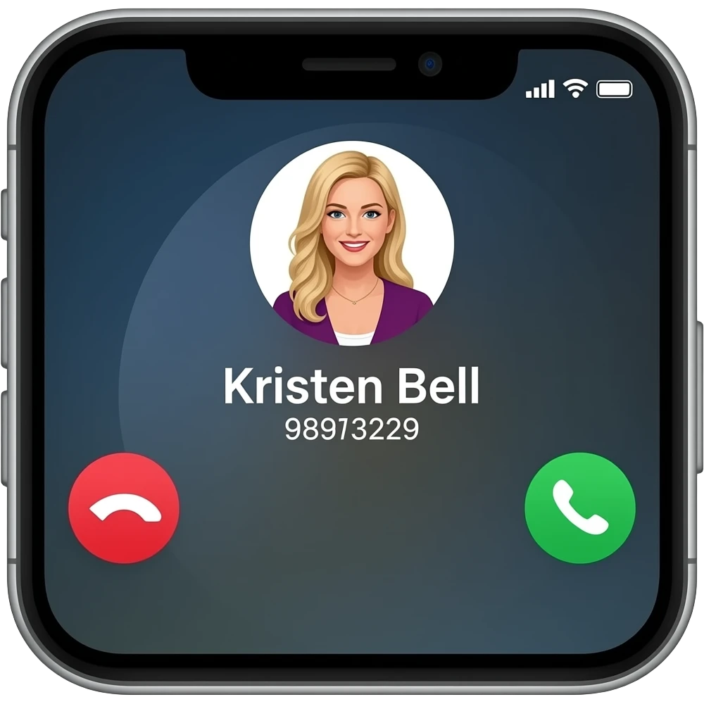 Incoming Call 📞 From Kristen Bell emoji