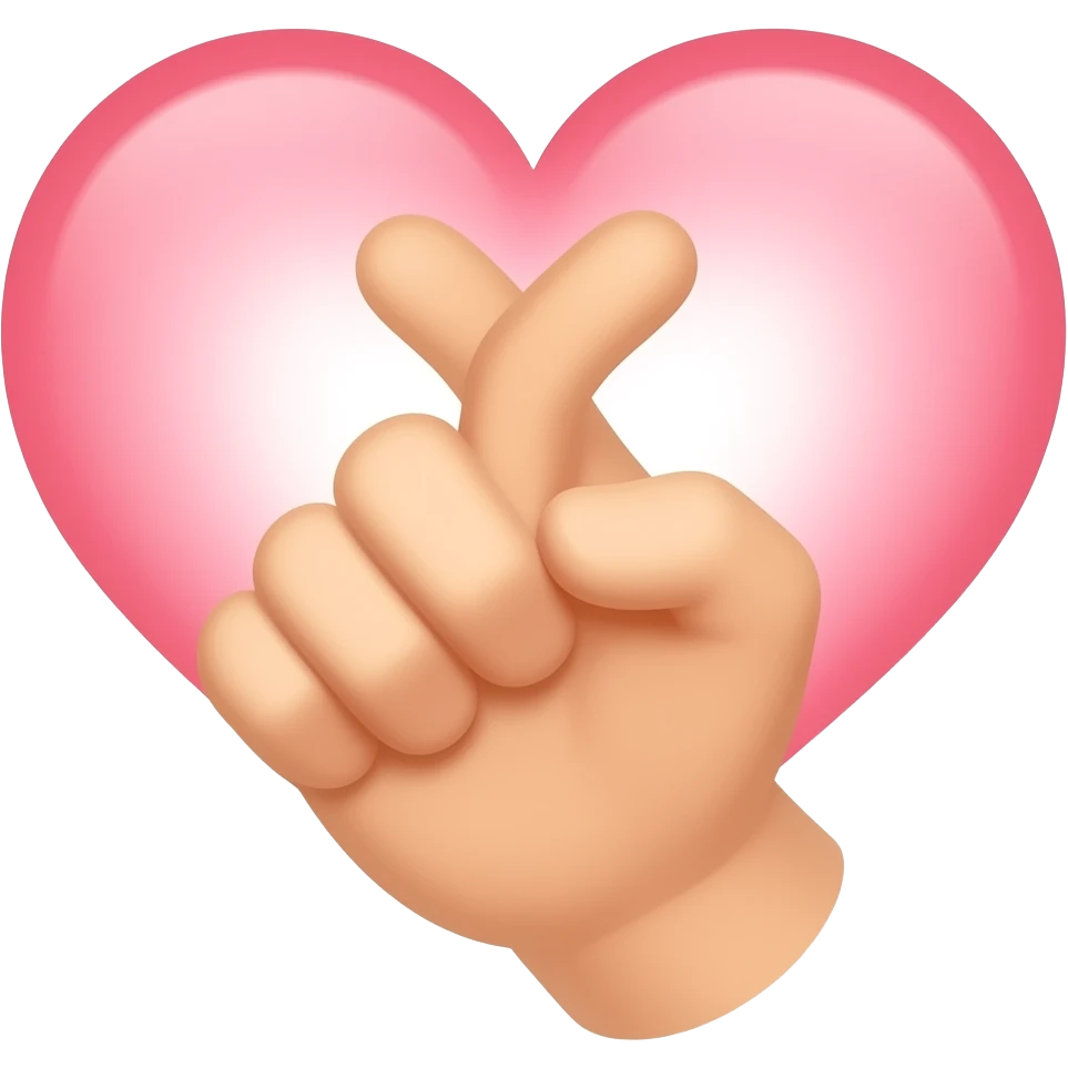 Emoji making a heart with fingers like this🫰🏼 emoji