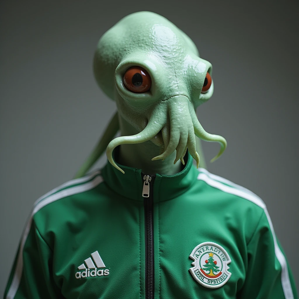 realistic squid game player in green tracksuit, photorealistic style emoji