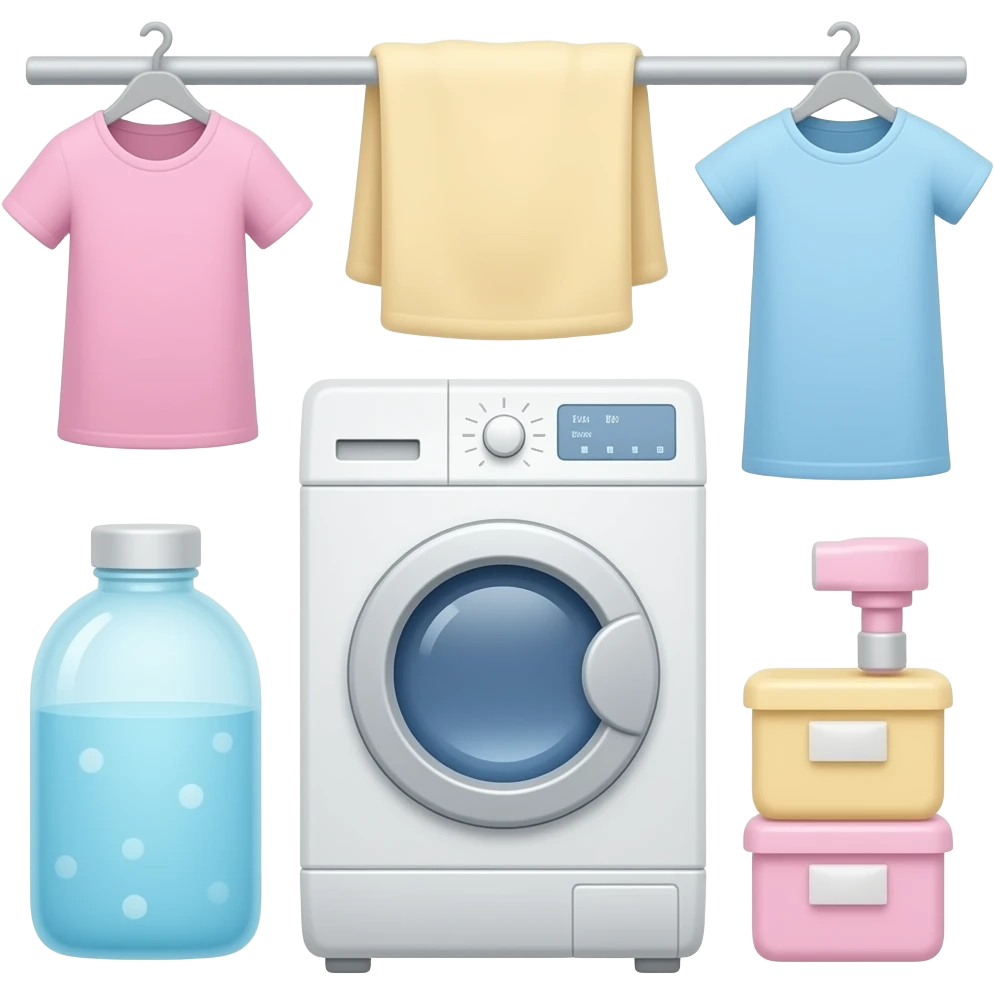 prendas de tintoreria en tonos pasteles emoji