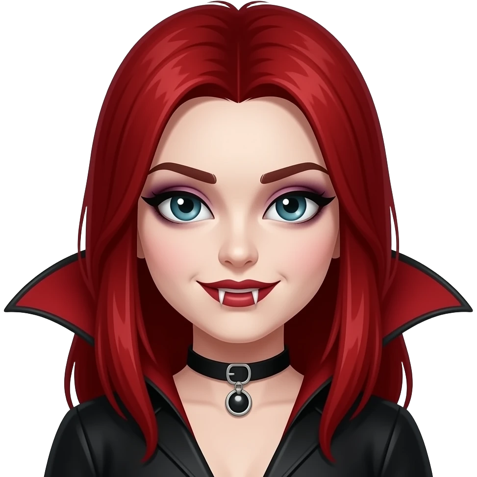 red girl vampire emoji
