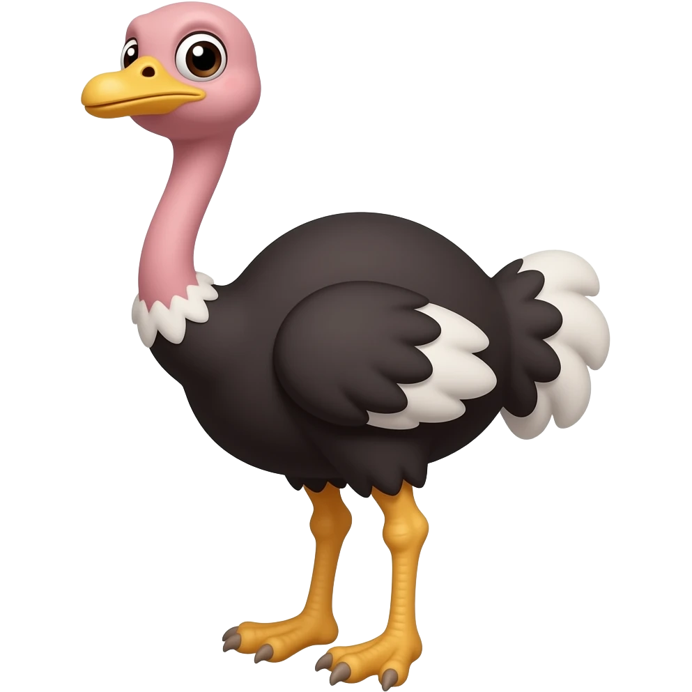 Cartoon ostrich emoji