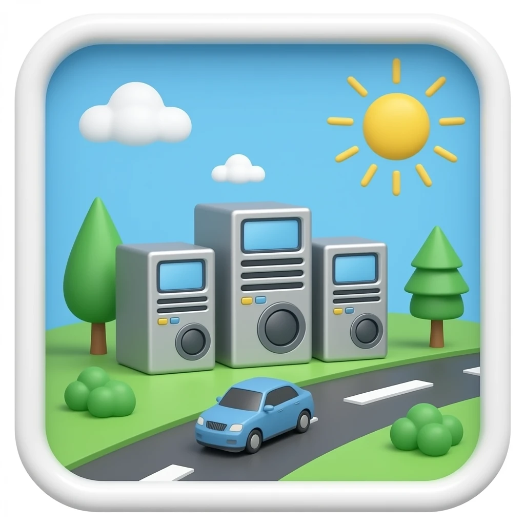 Icon-style 3d image of an IT equipment business [no words] emoji