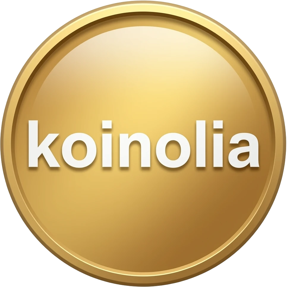 coin with the word "koinonia" on it emoji