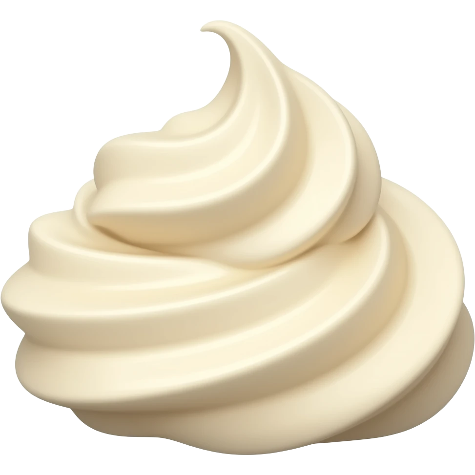 realistic cream painting emoji