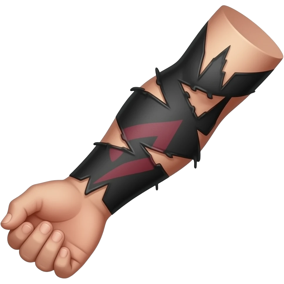 Tatuaje brazoborroso dañado emoji