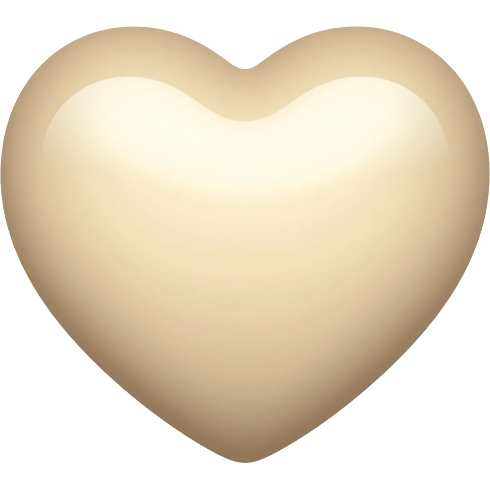 Cream Color heart emoji emoji
