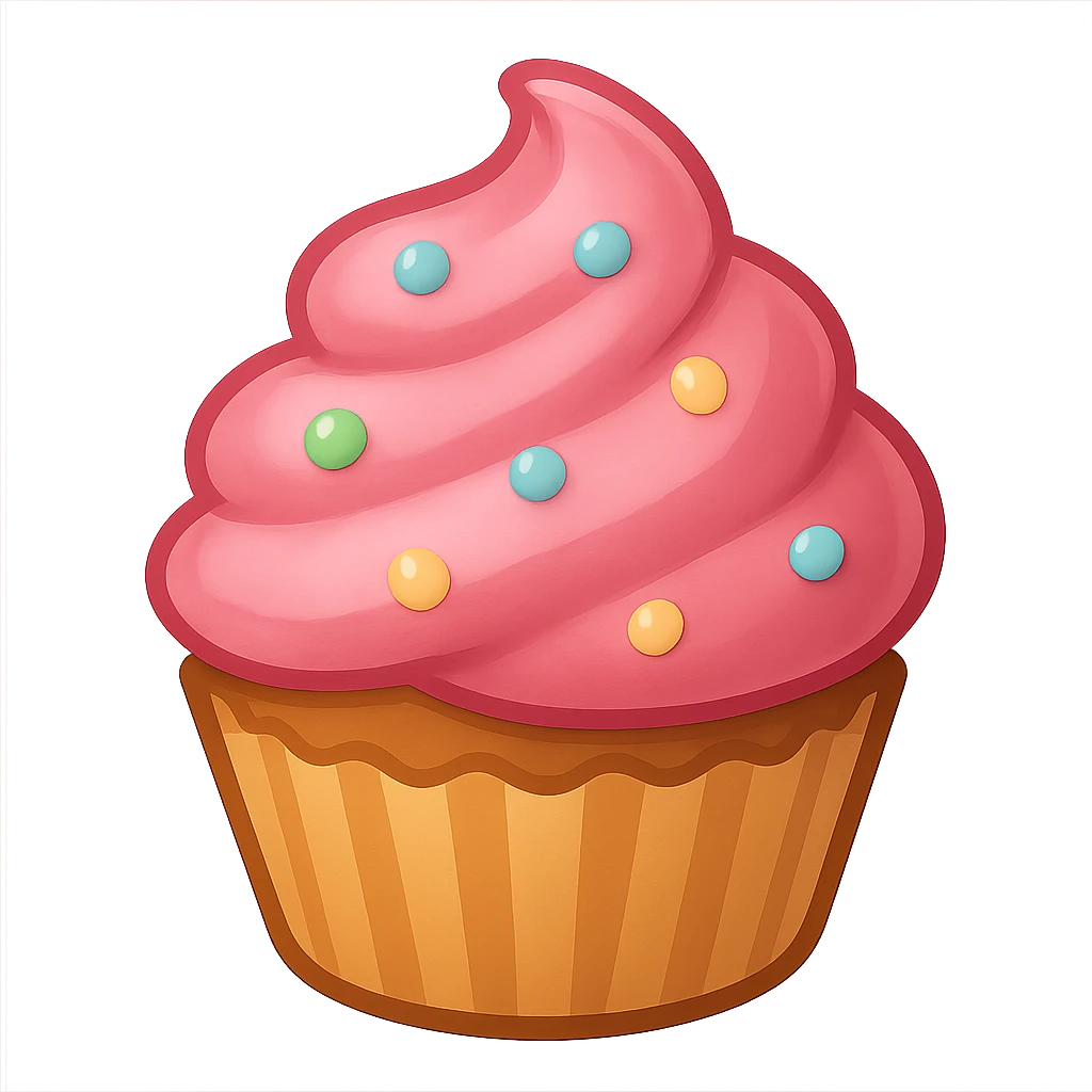 pink cupcake emoji, sweet and playful emoji