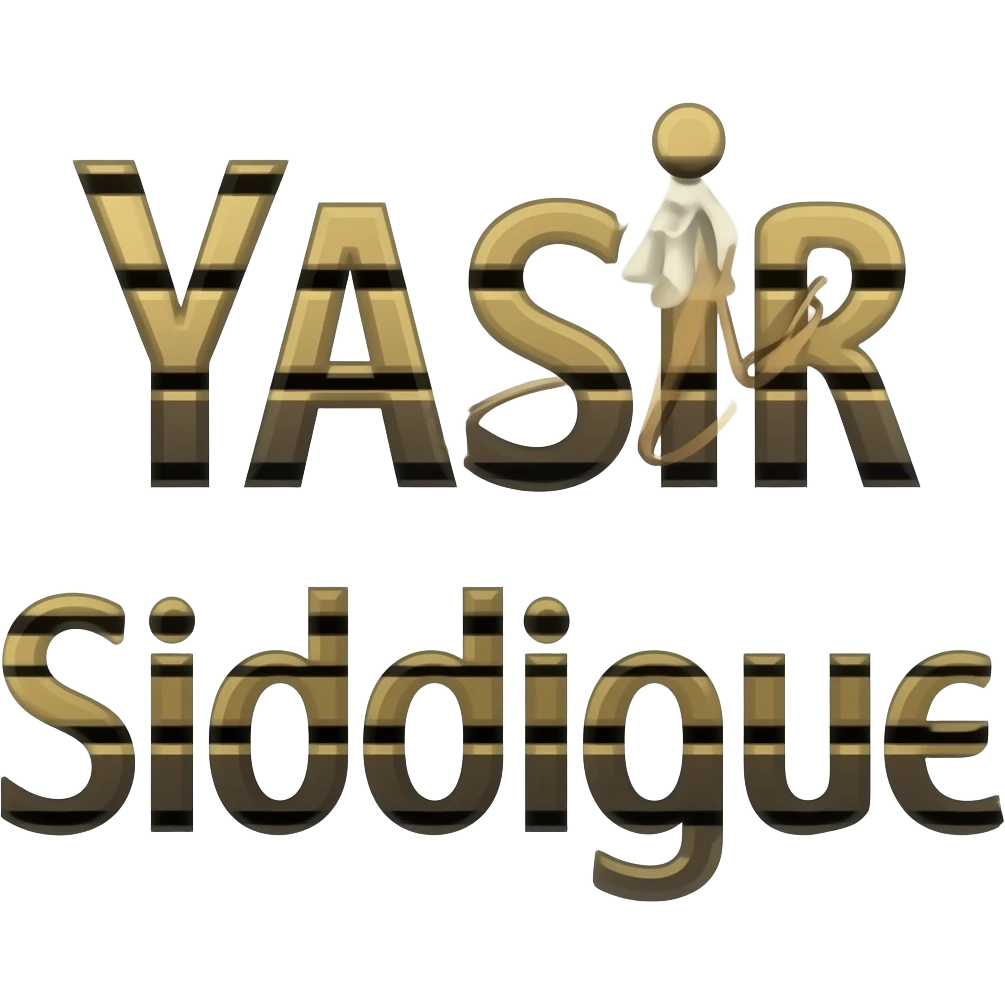 a Picure of the letters of a namef call Yasir Siddique emoji