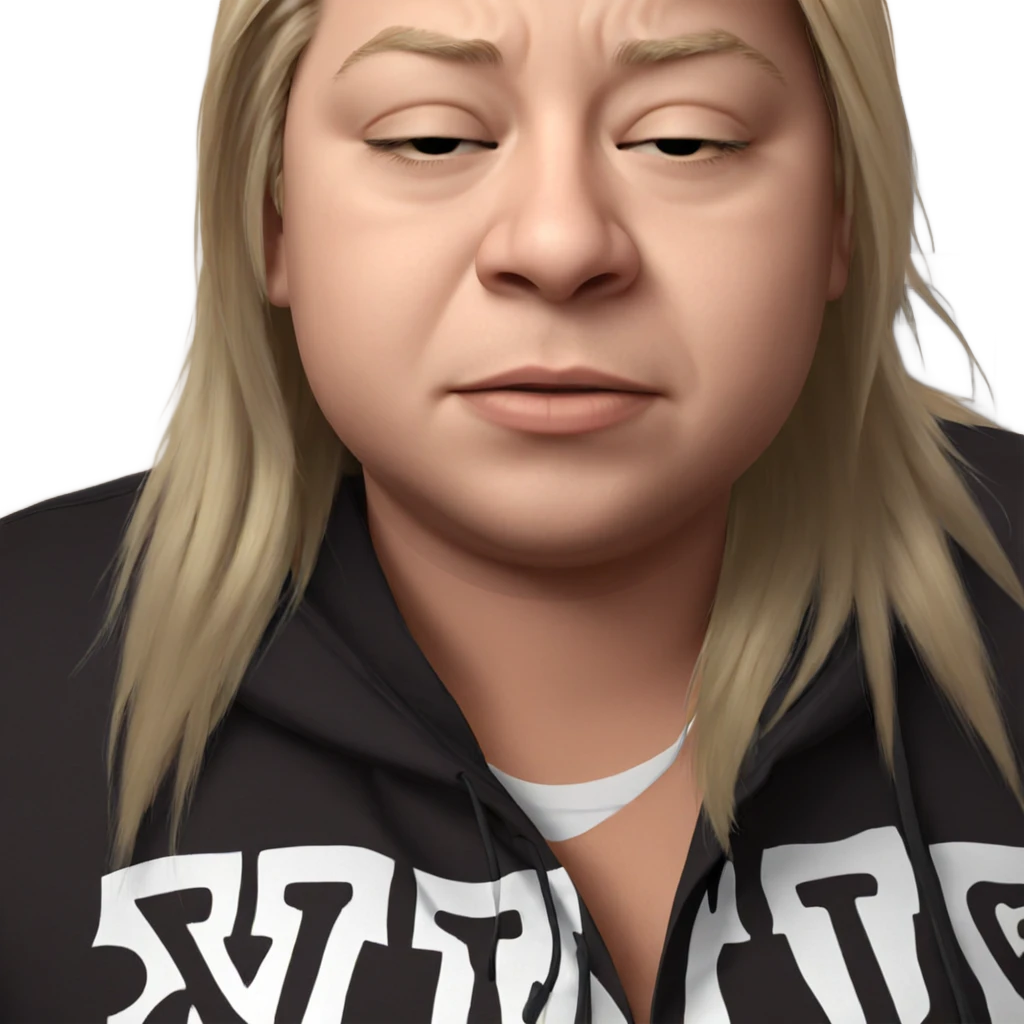 blonde boy with closed eye emoji