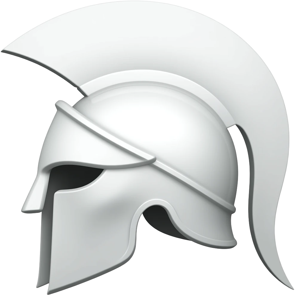side profile all white spartan head no details emoji