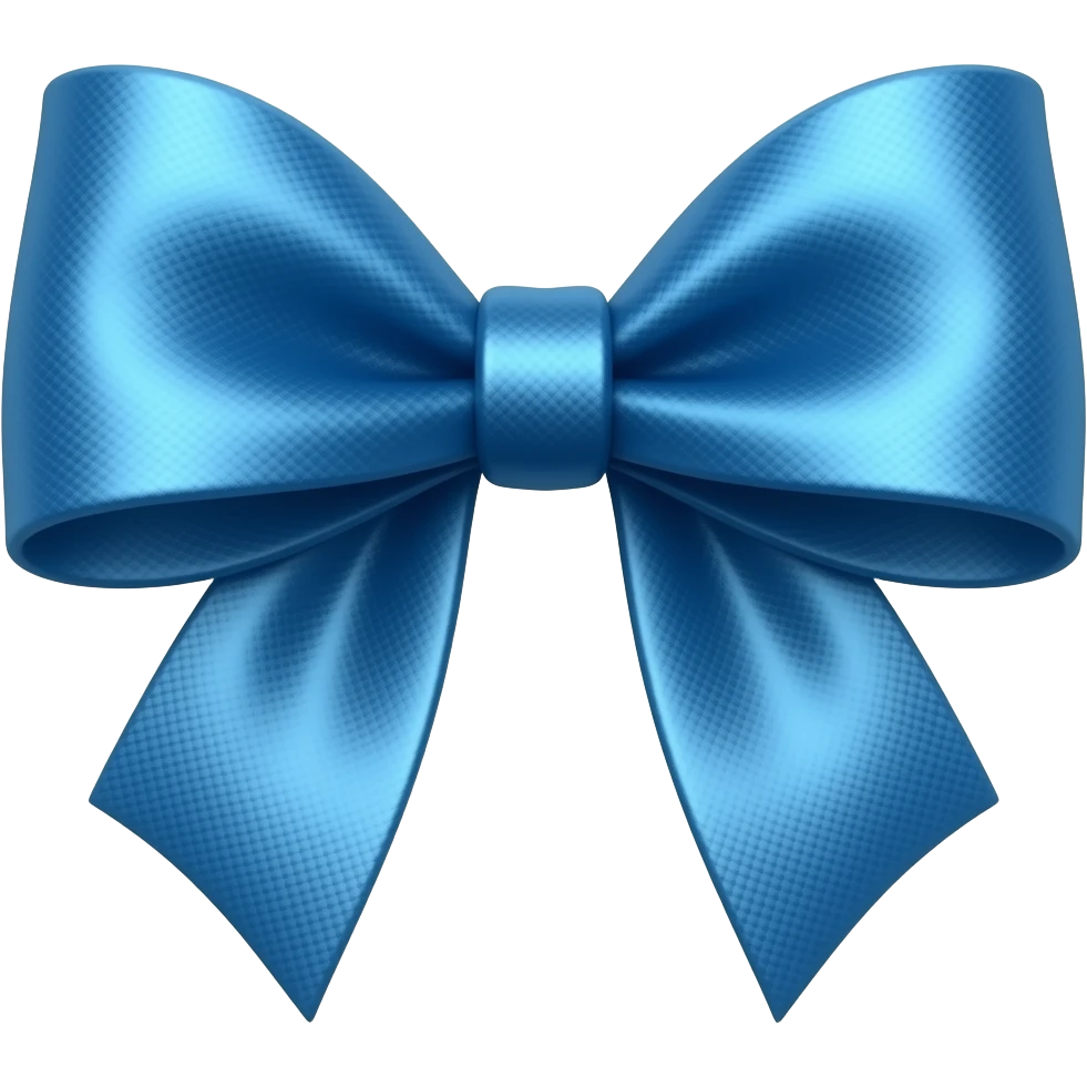 Blue bow emoji