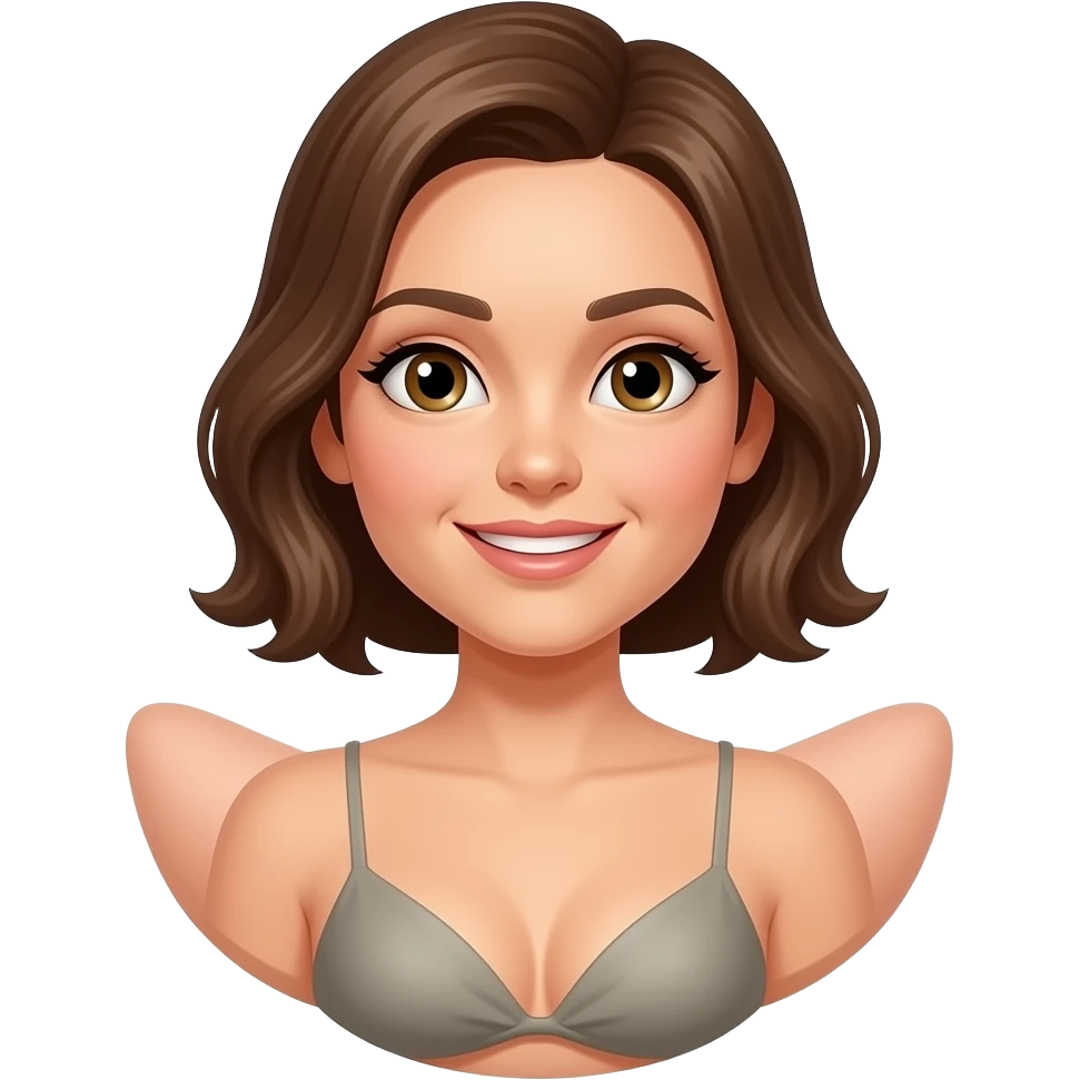 Özel bölgeleri çoo büyük olan bir kadın emoji