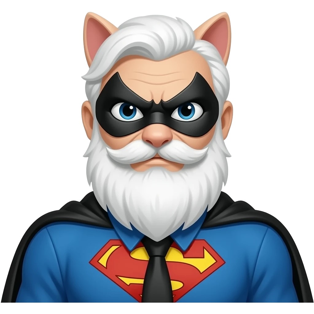 superhero Old Man catman emoji