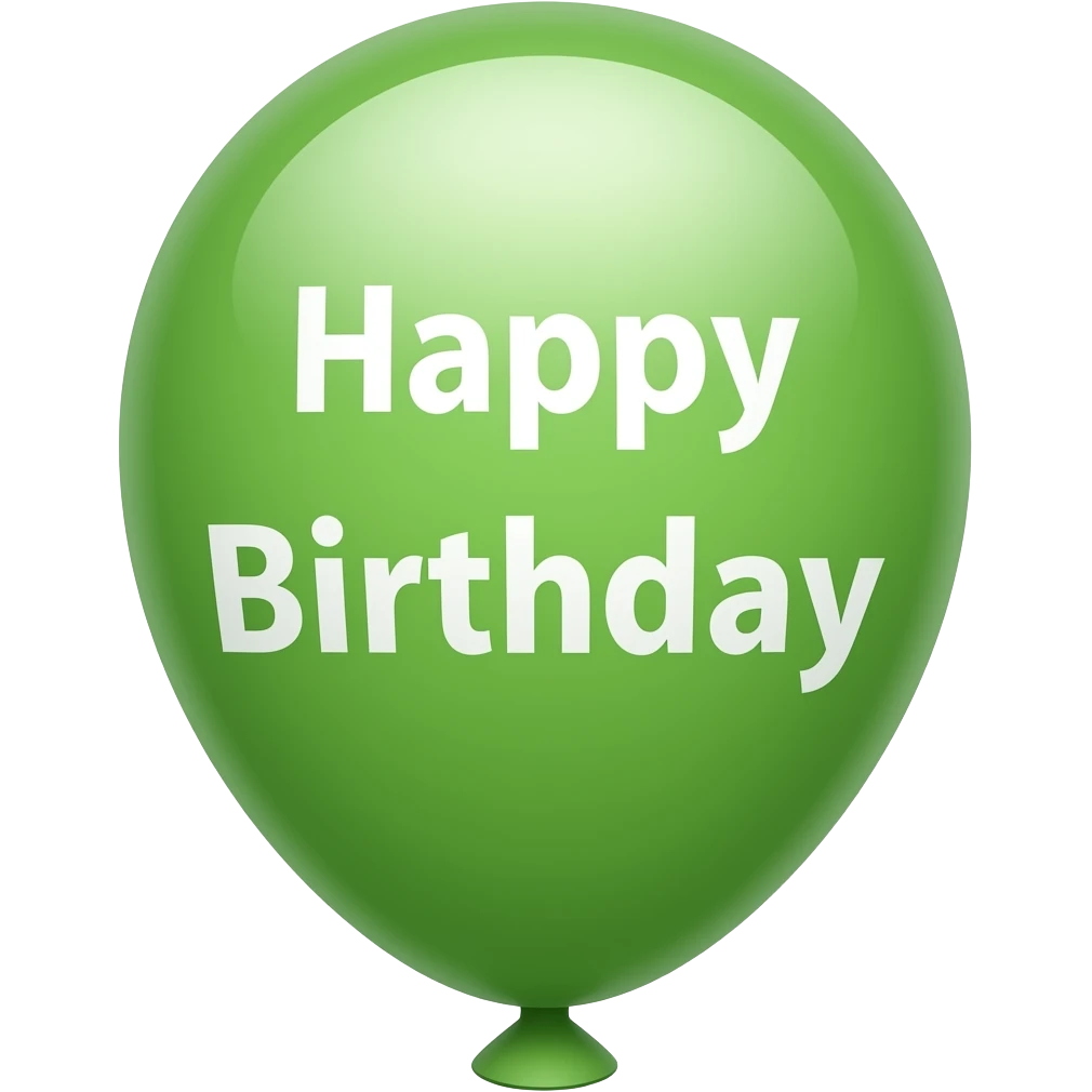 SAGE GREEN HAPPY BIRTHDAY BALLOON emoji