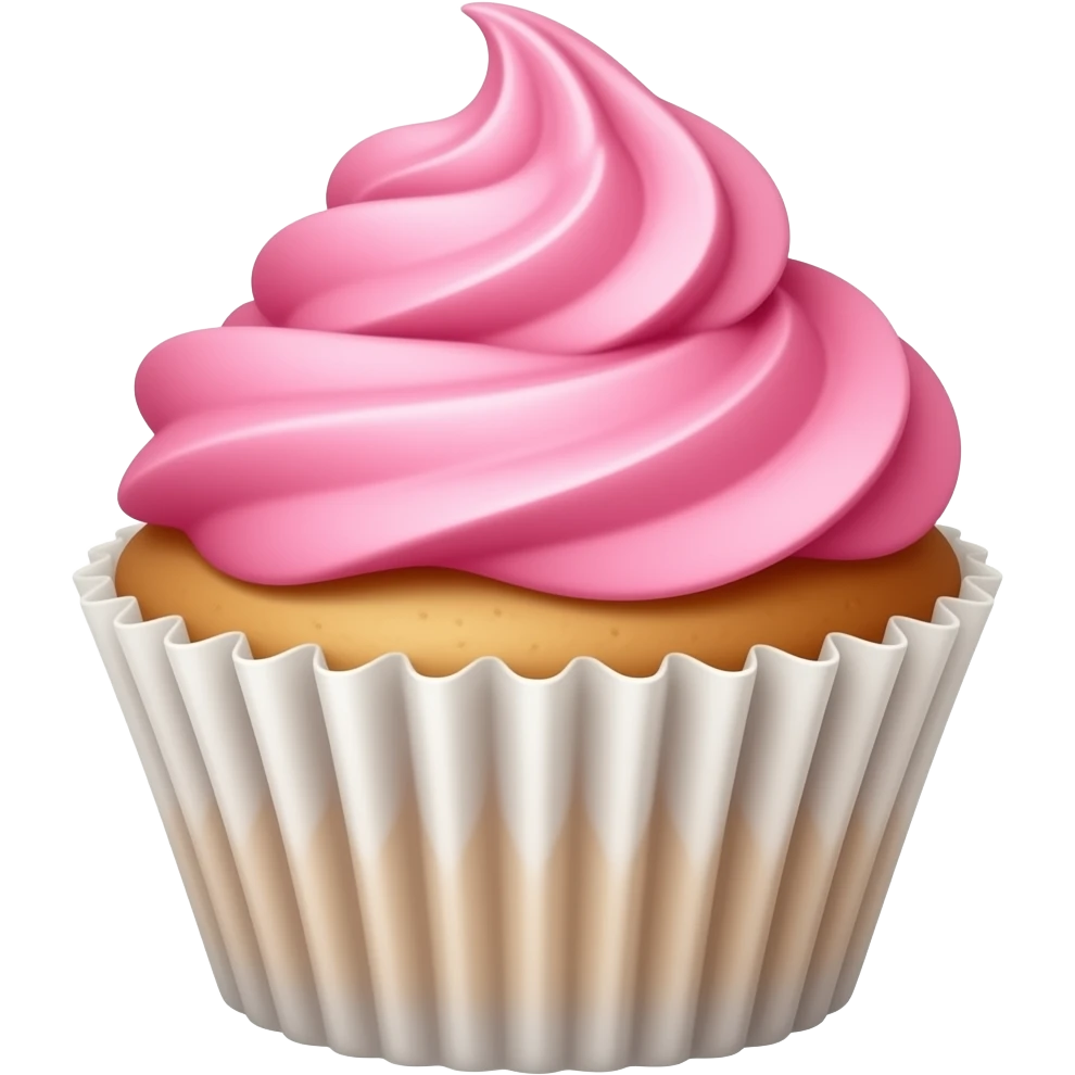 Cupcake with pink icing emoji