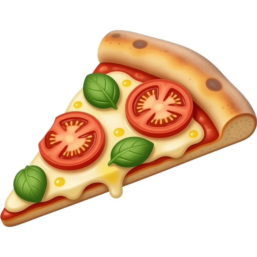 Neopolitan margherita pizza slice emoji