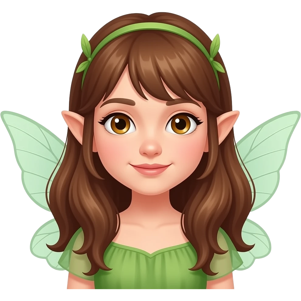 Fairy brown haired girl emoji