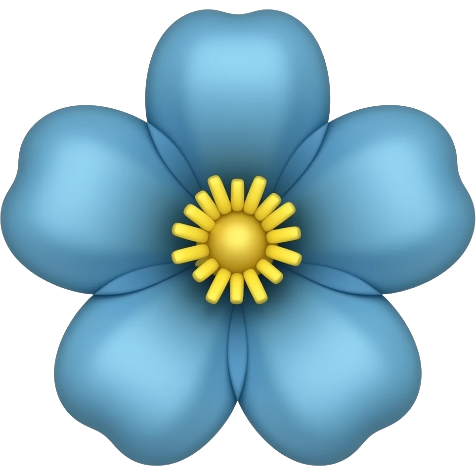 flor azul emoji