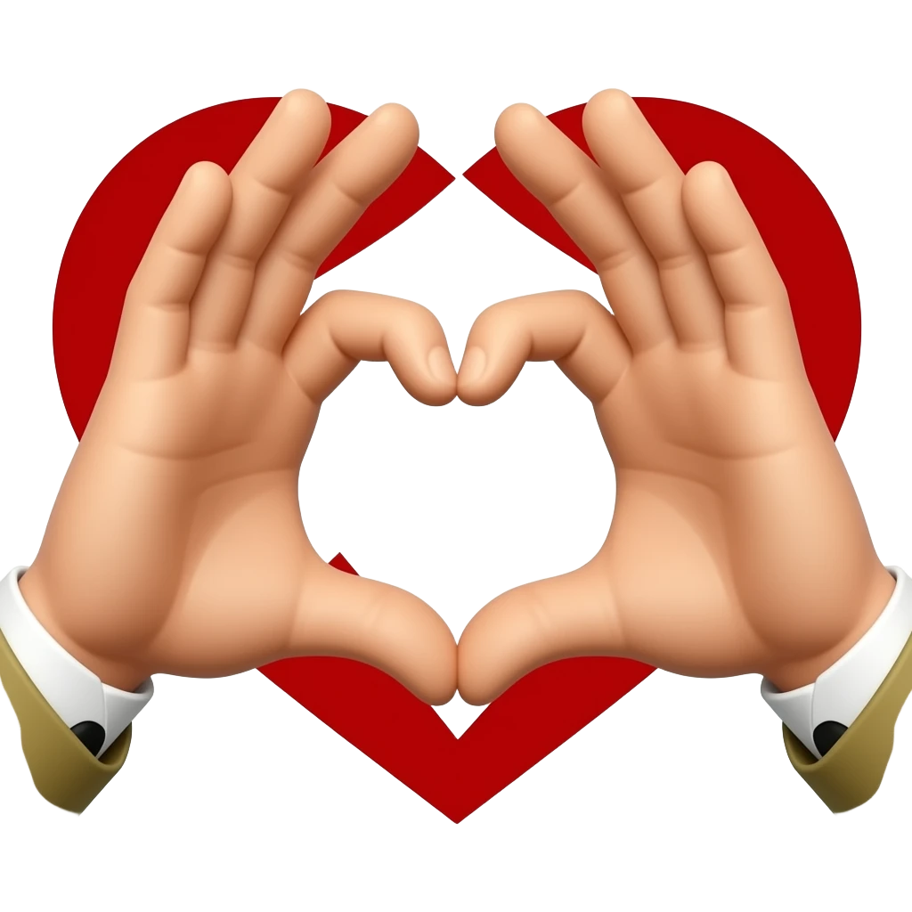 Hitler doing heart with hands emoji