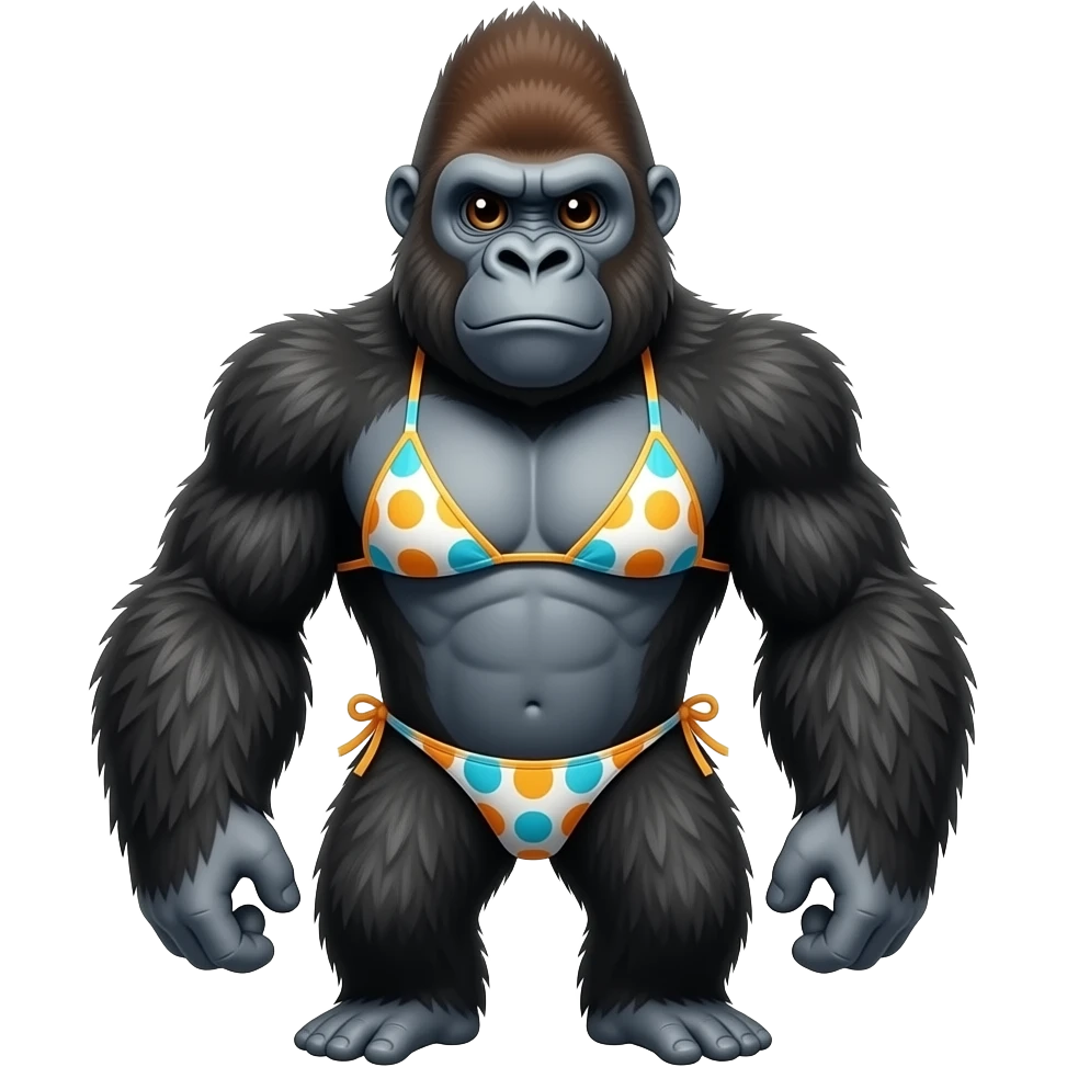 make emoji for me that I can copy paste 🦧👙make this gorilla wear this bikini emoji