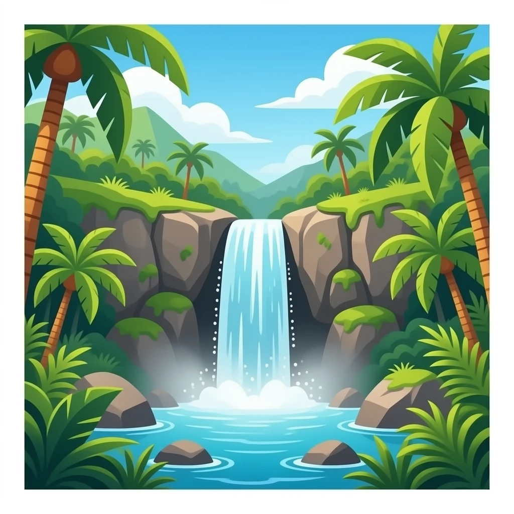 Air terjun emoji