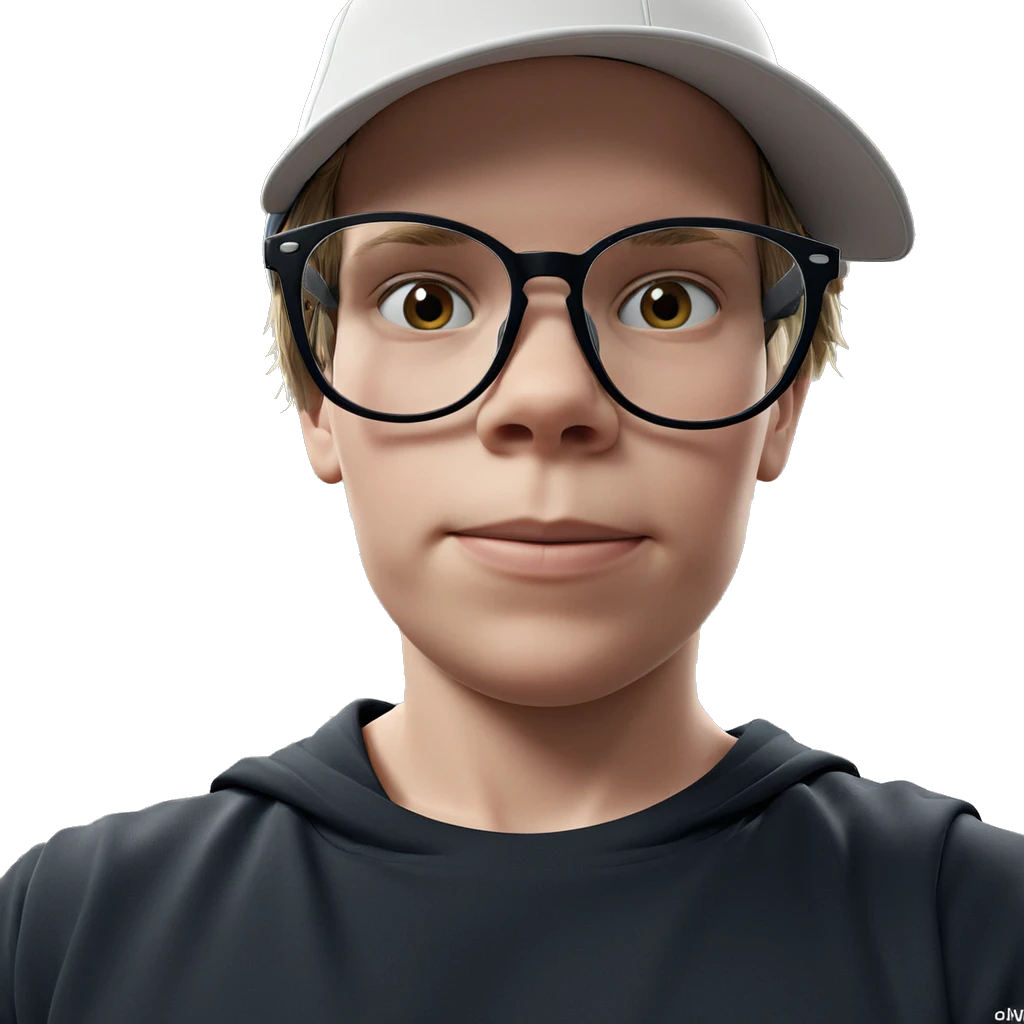 boy in glasses indoors emoji