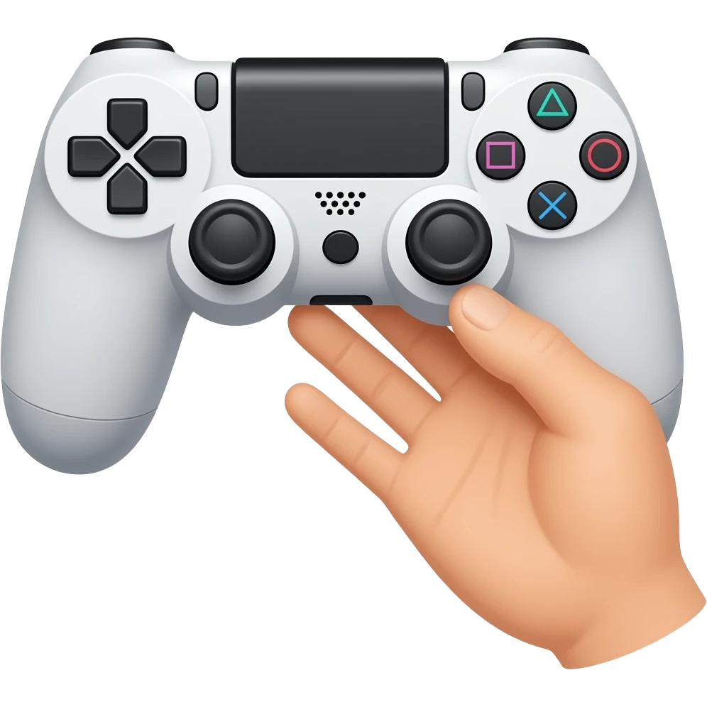 يد بل ستيشن  ل الون الابيض emoji