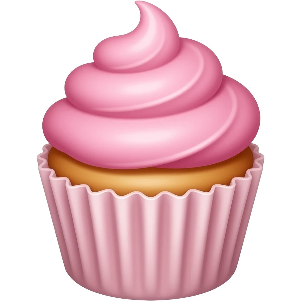 Cupcake with pink icing emoji
