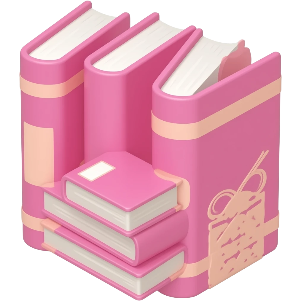 Libros rosa emoji