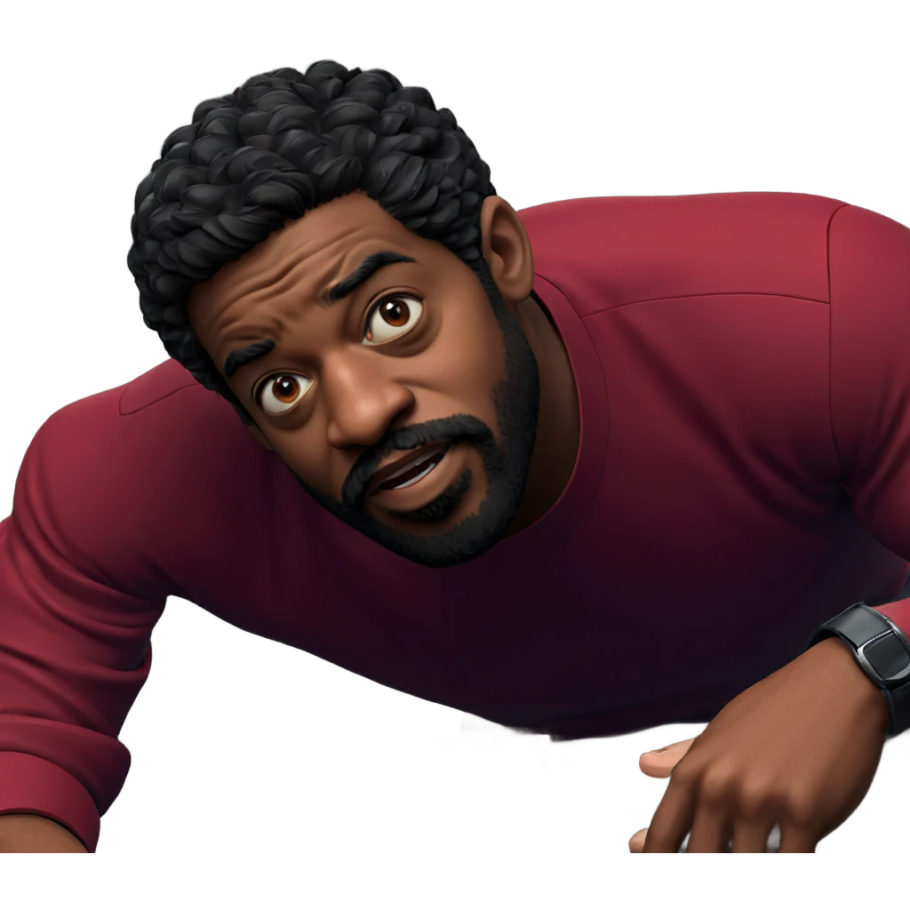 bearded meme boy in red emoji