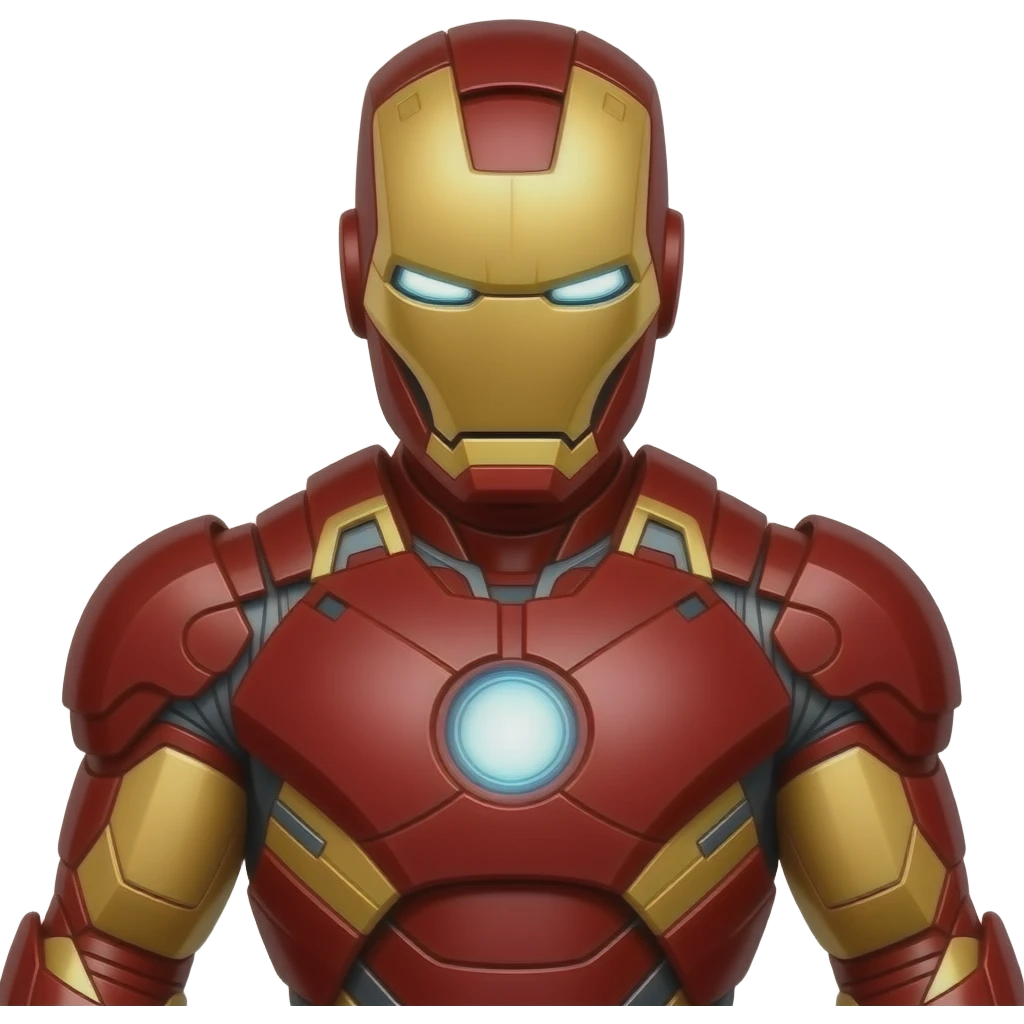 Aironman de cuerpo completo con armadura cerrada emoji