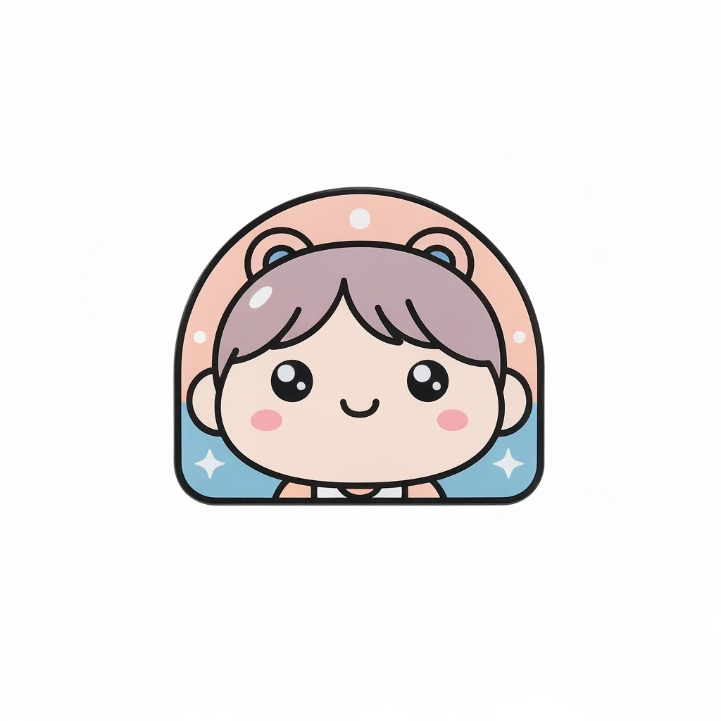 kpop fan badge, cute, expressive, minimal design emoji