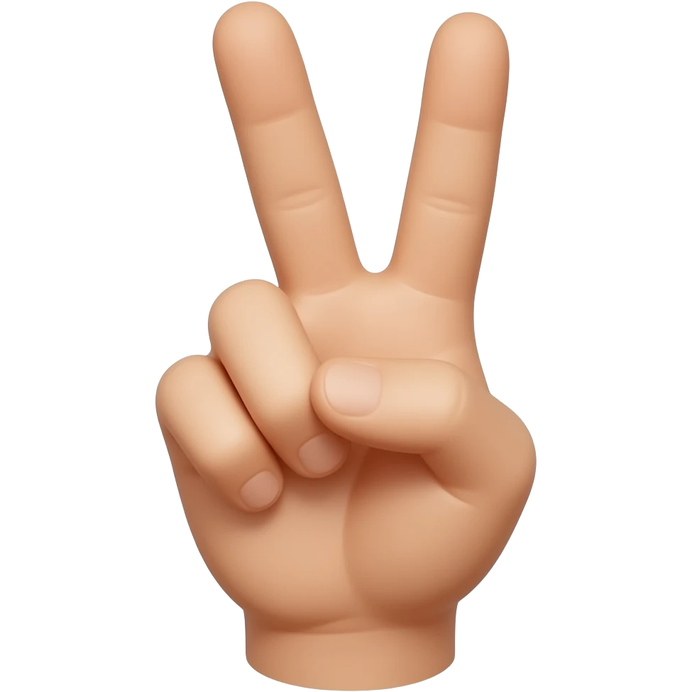 fingers v shape emoji