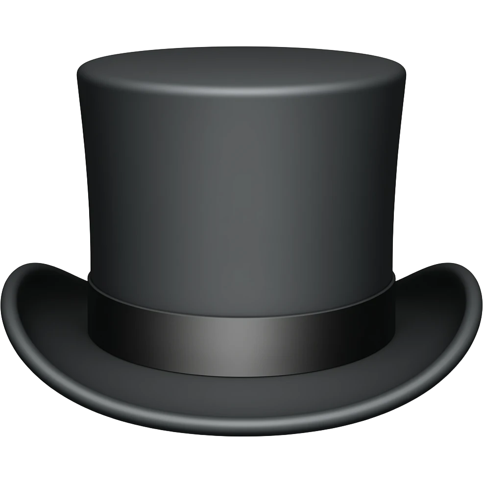 Top hat emoji