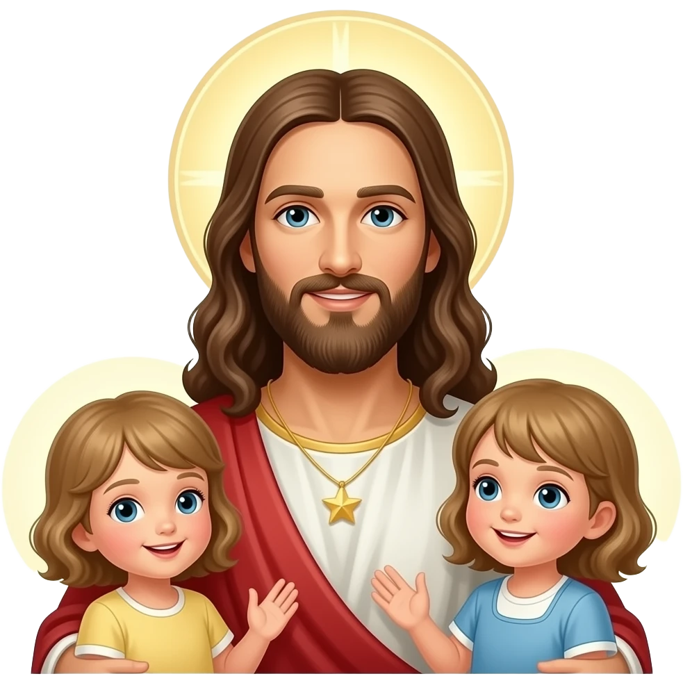 Jesus with children emoji