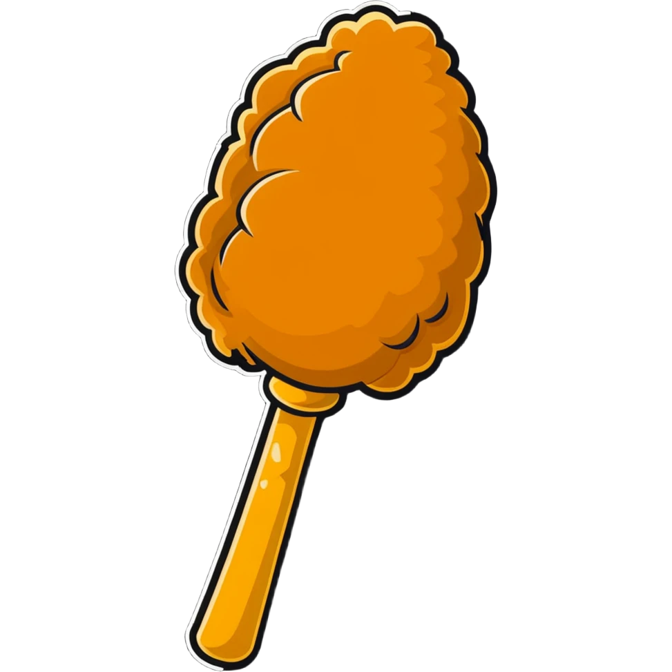 crispy fried chicken drumstick, golden-brown, light texture detail, isolated on white emoji