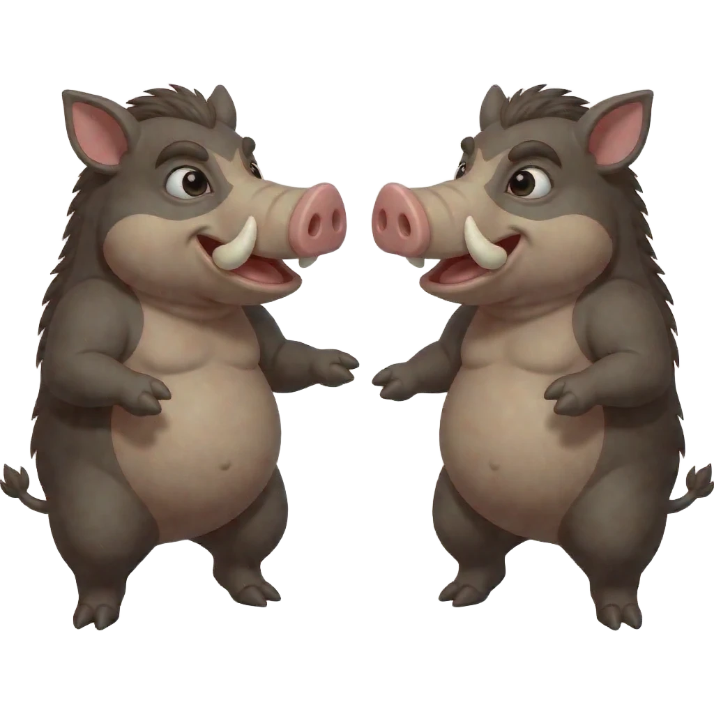 Dueling japanese Boars emoji