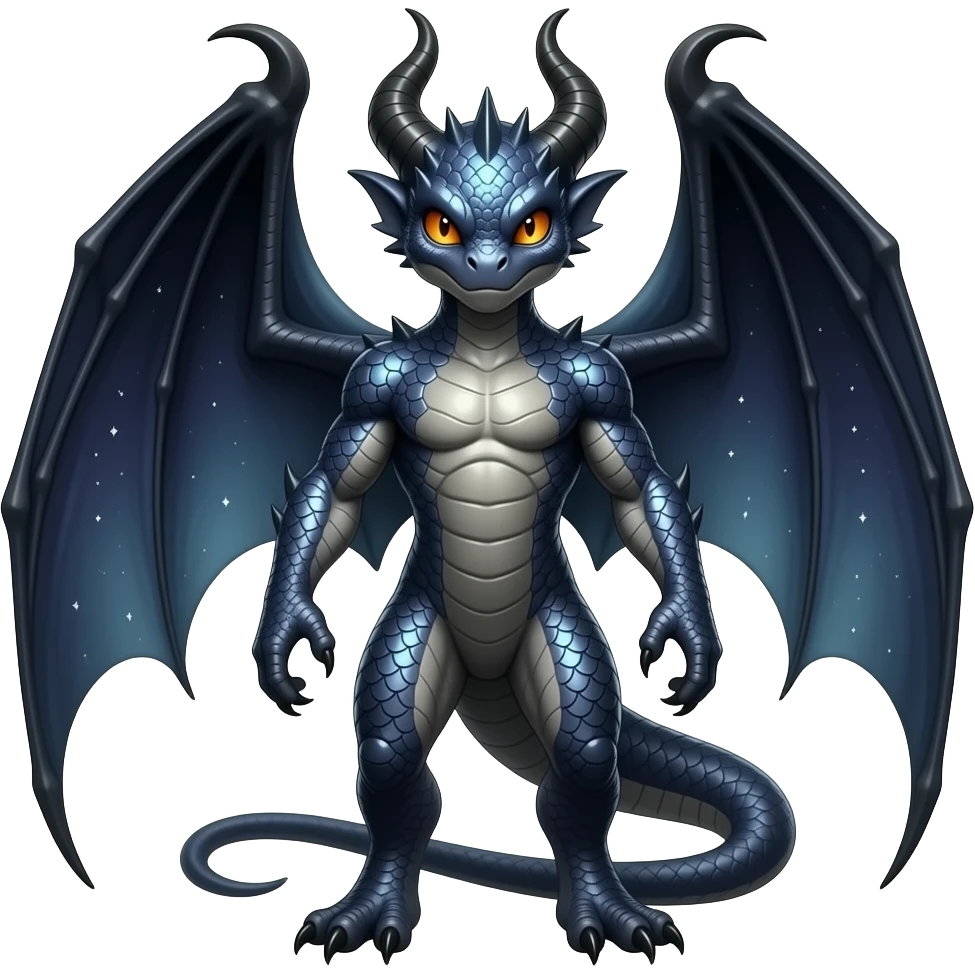 Fantasy dark edgy vernid-Trico-Fionbri-creature emoji