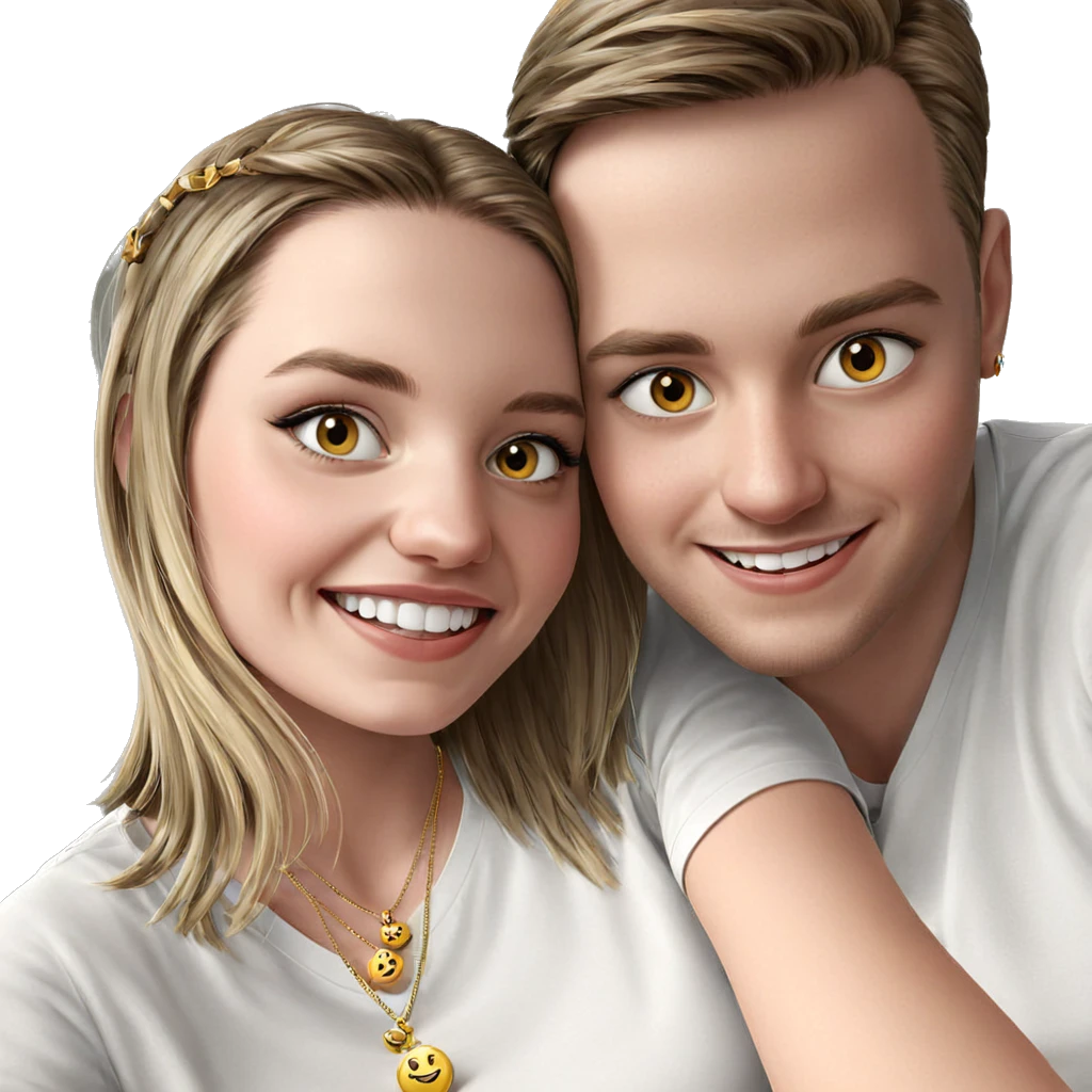 smiling girl with boy jewelry emoji