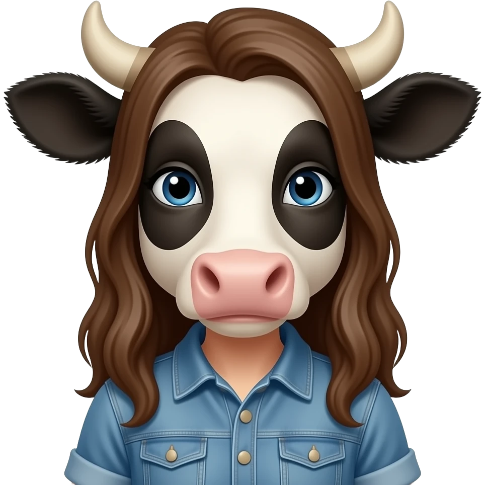Cow girl emoji iPhone style emoji