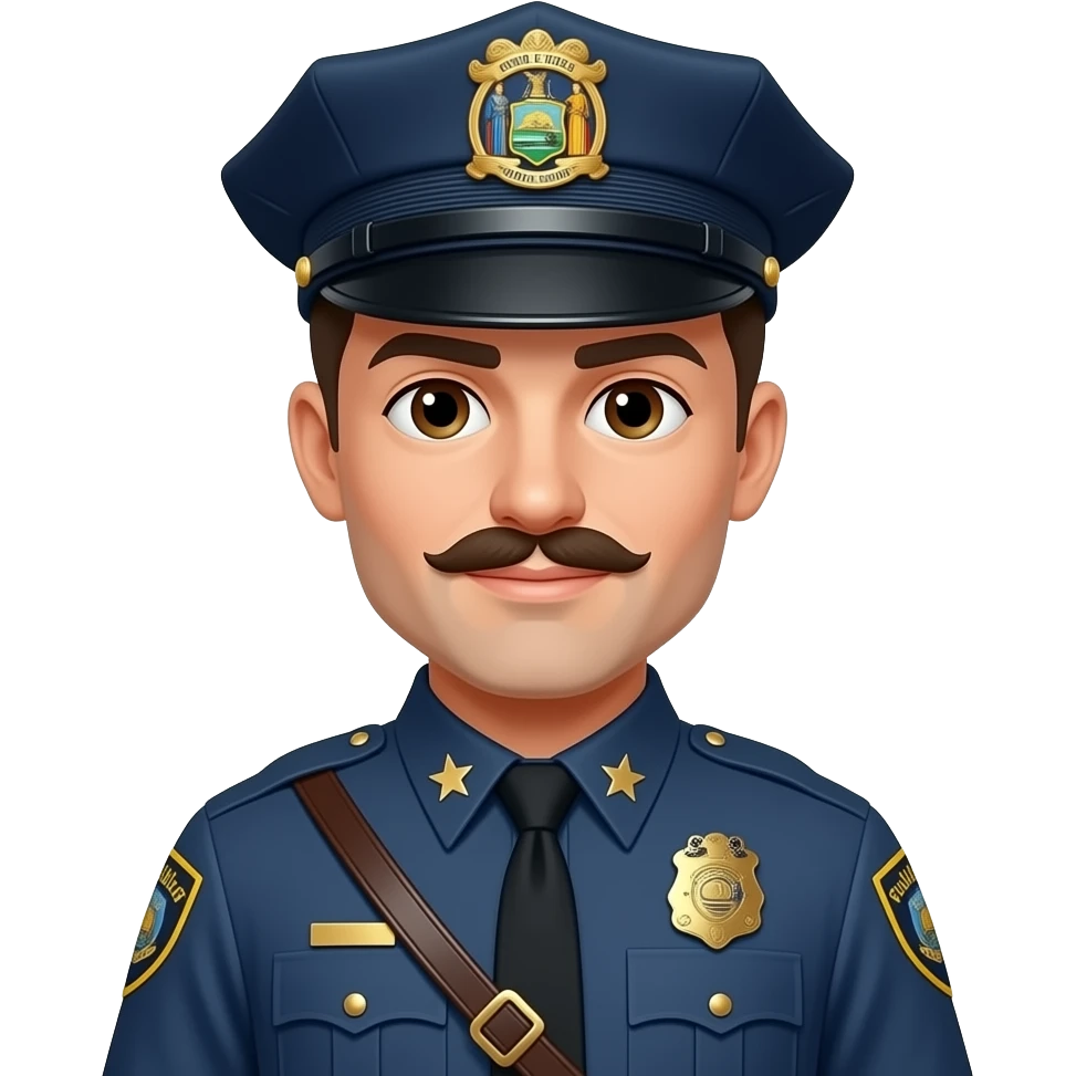 NY state trooper mustache emoji