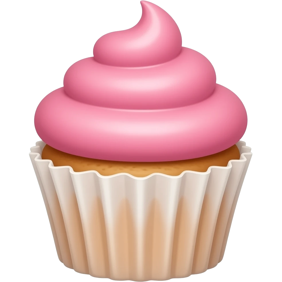 Cupcake with pink icing emoji