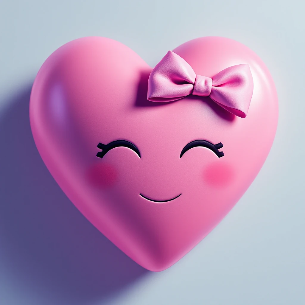 pink heart emoji with a bow emoji