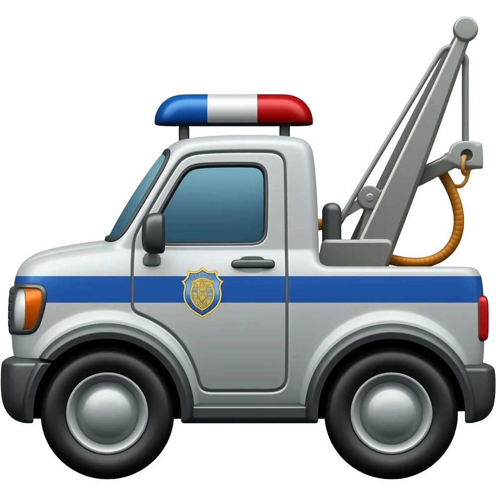 Police Tow Truck emoji