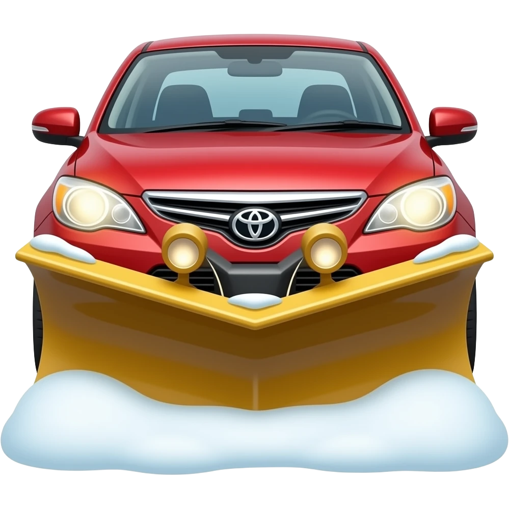 snowplow toyota red emoji