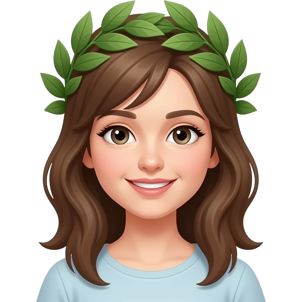 Ragazza corona alloro solo in testa emoji