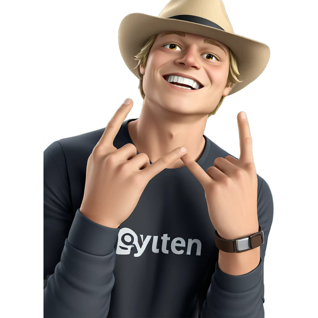 happy boy outdoors with hat emoji