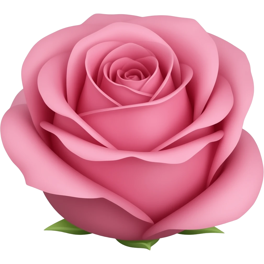 Pink normal rose emoji