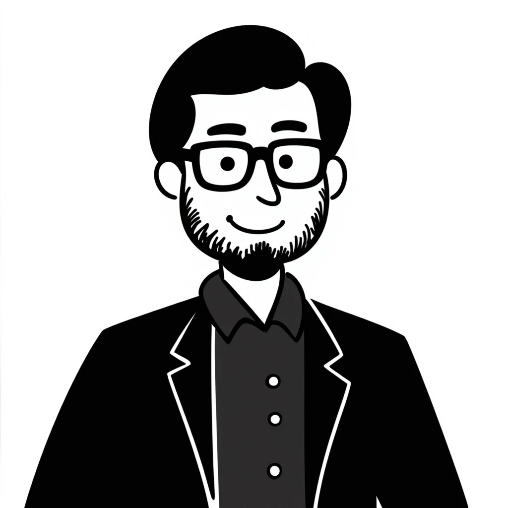 a medieval man wearing black glasses and a black suit emoji